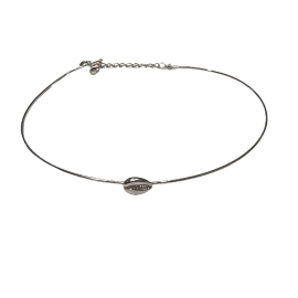 Choker Single Búzio Ródio